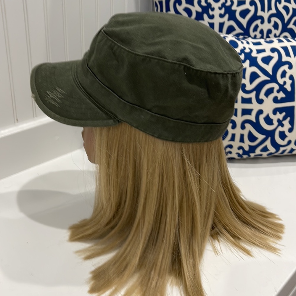 Army Green Distressed Hat - Picture 5 of 7
